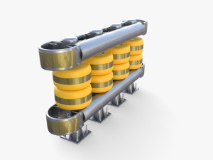 Tileable rolling barrier v1 3D Модель