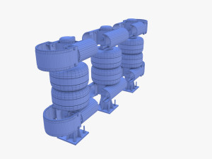 Tileable rolling barrier v1 weathered 3D Model