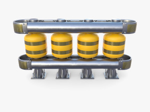 Tileable rolling barrier v2 3D Model