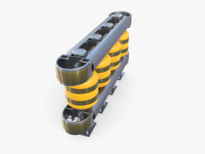 Tileable rolling barrier v2 3D Model