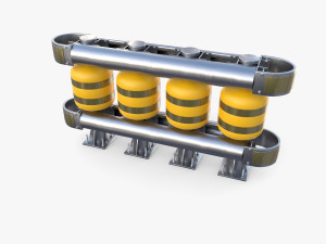 Tileable rolling barrier v2 3D Model