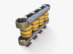 Barriera a rotolamento piastrellabile v2 alterata Modello 3D