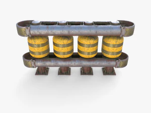 Barriera a rotolamento piastrellabile v2 alterata Modello 3D