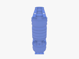 Tileable rolling barrier v2 weathered 3D Model