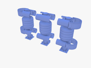 Tileable rolling barrier v2 weathered 3D Model
