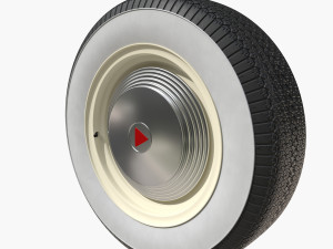 Generic 50s sedan wheel Modelo 3D
