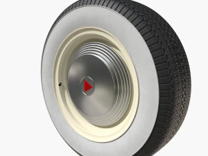 Типовое колесо седана 50-х годов 3D Модель