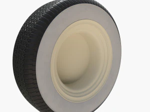 Типовое колесо седана 50-х годов 3D Модель