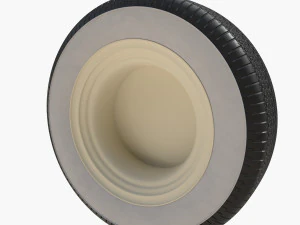 Типовое колесо седана 50-х годов 3D Модель