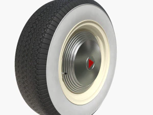 Типовое колесо седана 50-х годов 3D Модель