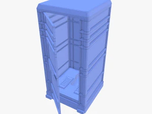 휴대용 화장실 v2 3D 모델