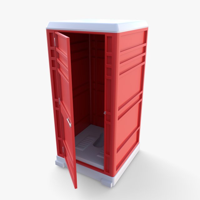 Portable toilet v3 3D Model .c4d .max .obj .3ds .fbx .lwo .lw .lws