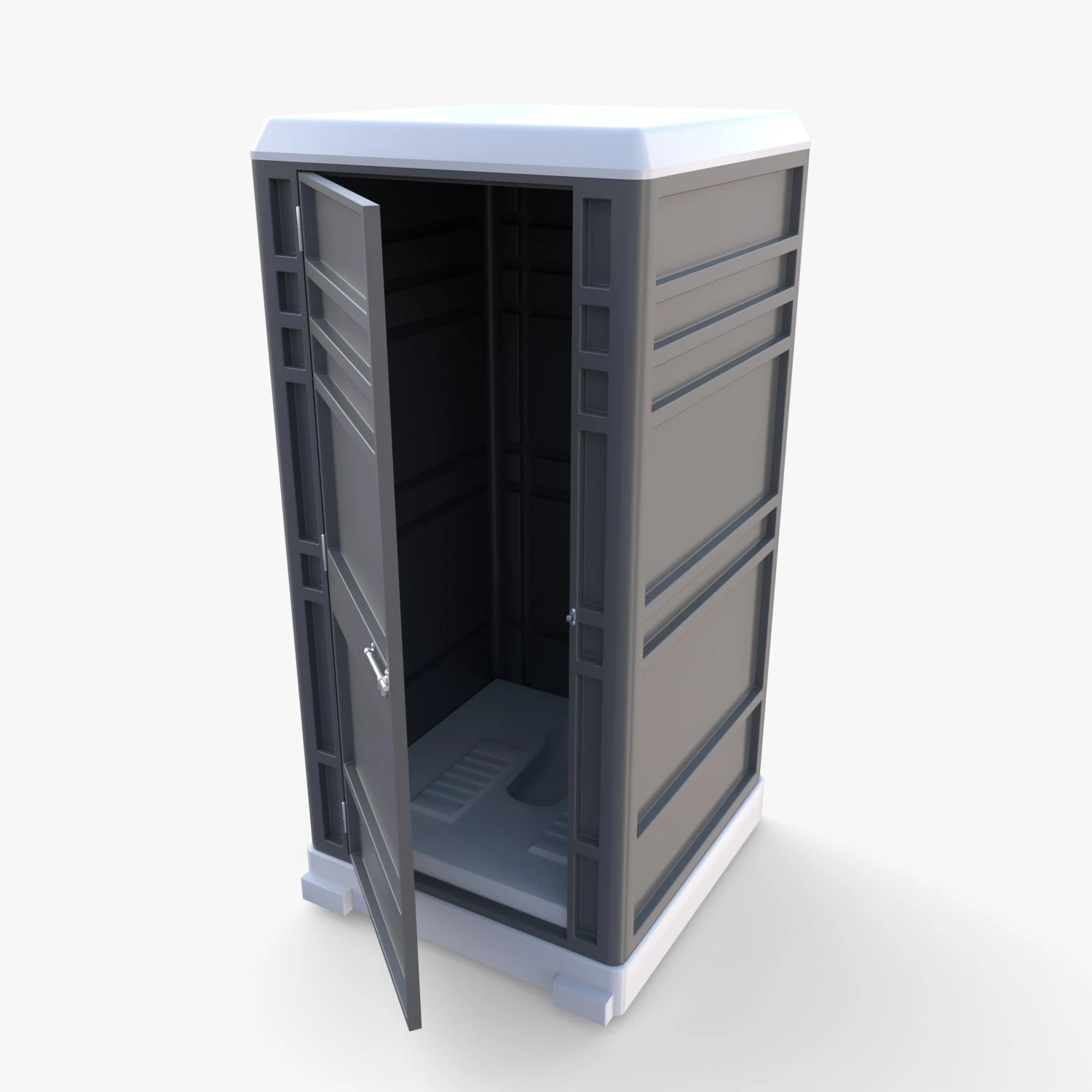Portable toilet v4 3D Model .c4d .max .obj .3ds .fbx .stl .blend 