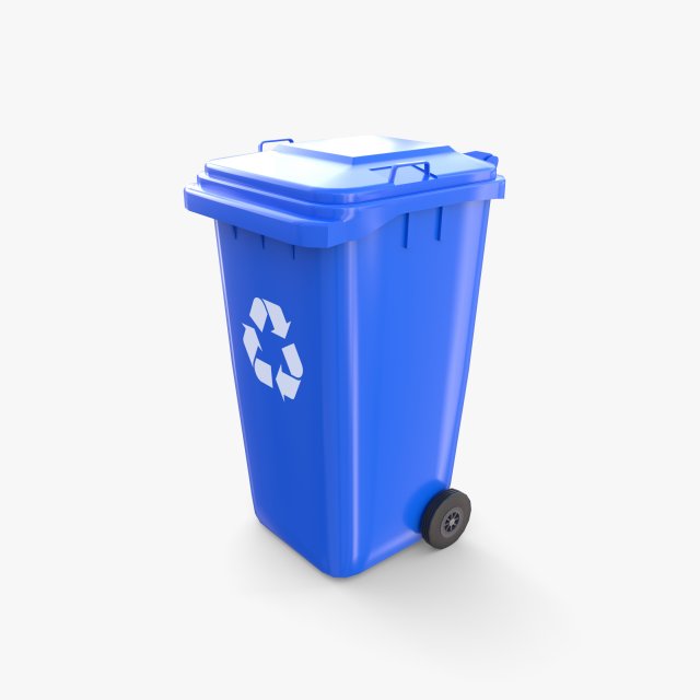 Trash can v14 3D Model .c4d .max .obj .3ds .fbx .stl .blend 