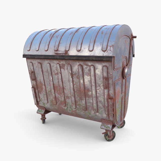 Dumpster v1 weathered 3D 모델 .c4d .max .obj .3ds .fbx .stl .blend 