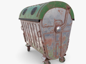 Dumpster v5 weathered 3D Model