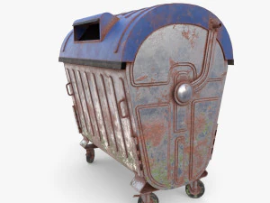 Dumpster v6 weathered 3D Model