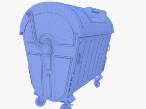 Dumpster v6 weathered 3D Model