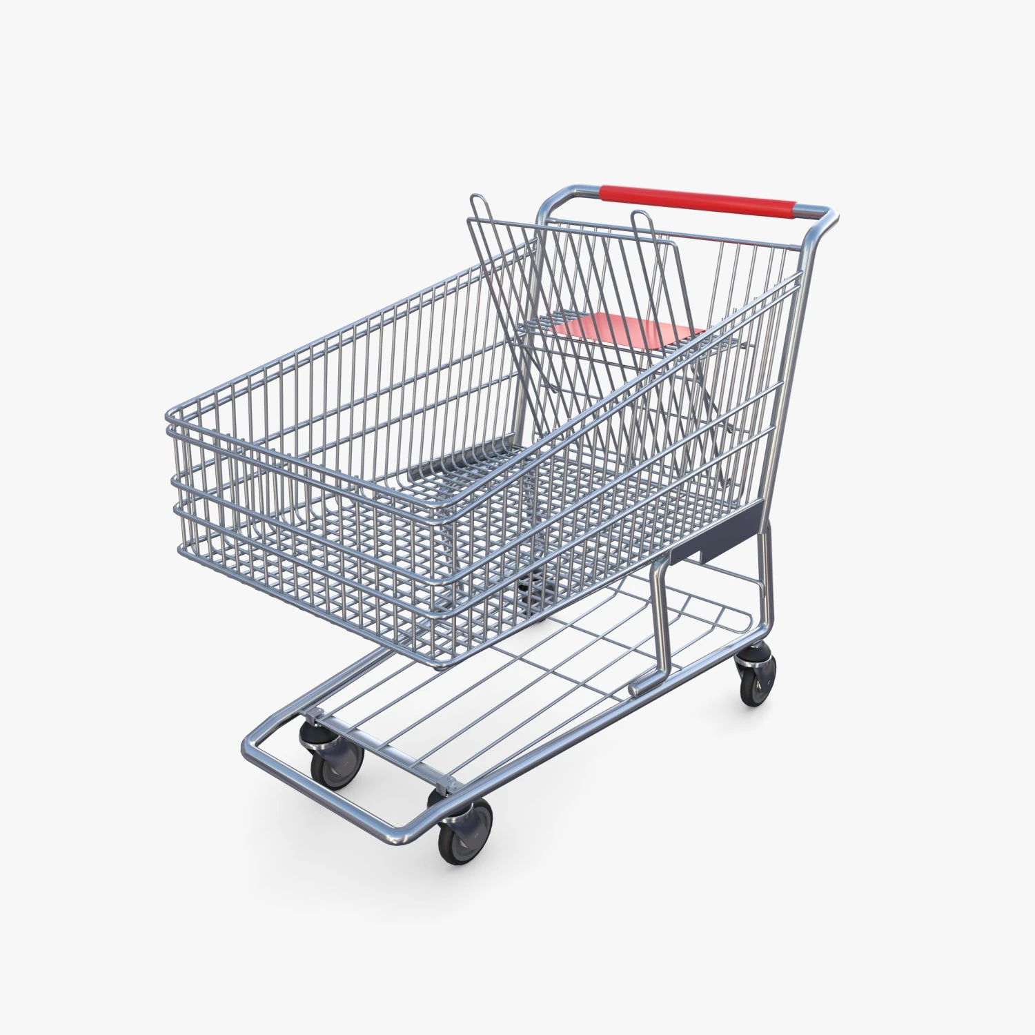 Shopping cart v7 3D Model .c4d .max .obj .3ds .fbx .stl .blend