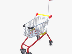 Kid shopping cart v1 3D Model