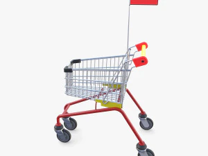 Kid shopping cart v1 3D Model