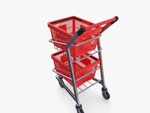 Shopping cart v12 3D Model