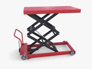 Scissor Lift Table Red 3D मॉडल