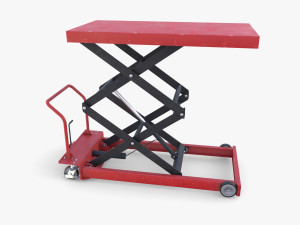 Scissor Lift Table Red 3D मॉडल