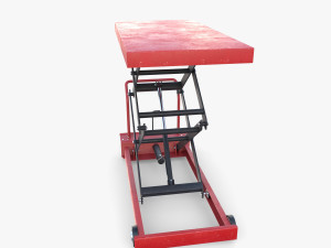Scissor Lift Table Red 3D मॉडल