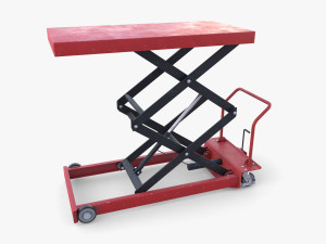 Scissor Lift Table Red 3D मॉडल
