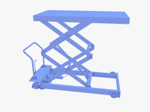 Scissor Lift Table Red 3D मॉडल