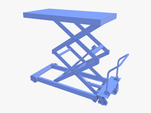 Scissor Lift Table Red 3D मॉडल