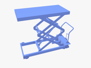 Scissor Lift Table Red 3D मॉडल