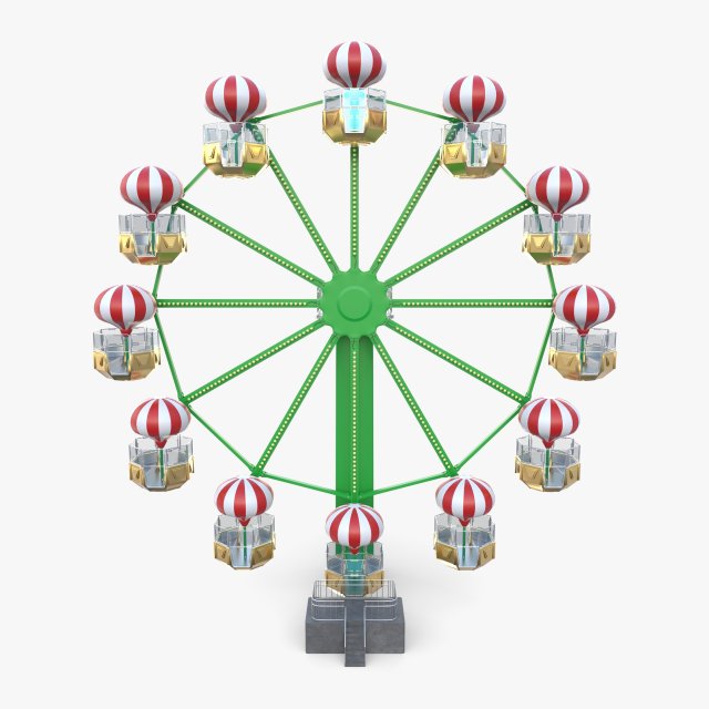 Animated ferris wheel v1 3D Модель .c4d .max .obj .3ds .fbx .stl .blend 