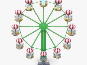 Animated ferris wheel v1 3D Model
