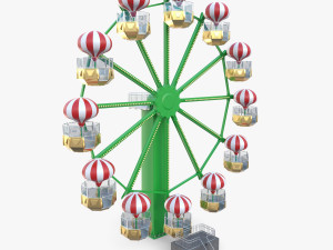 Animated ferris wheel v1 3D Модель