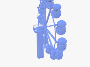 Animated ferris wheel v1 3D Модель