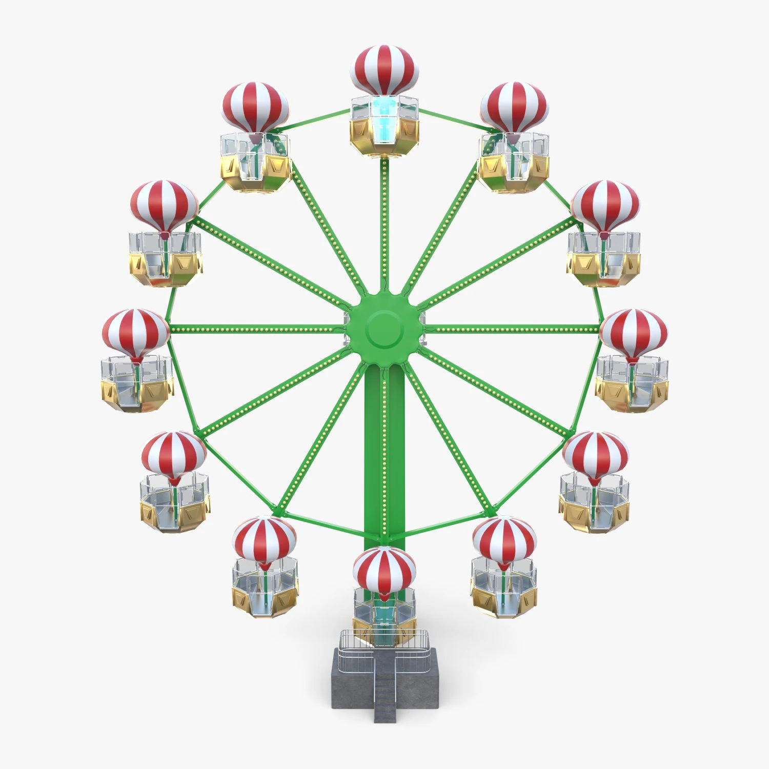 Ferris wheel v1 3D Model .c4d .max .obj .3ds .fbx .stl .blend 