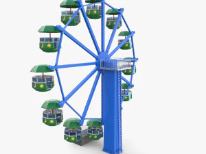 Animated ferris wheel v2 3D Model