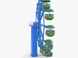 Animated ferris wheel v2 3D Model