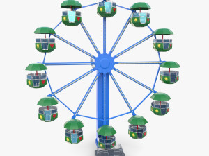 Animated ferris wheel v2 Model 3D