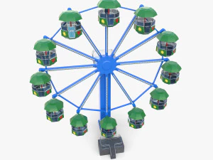 Animated ferris wheel v2 3D Model