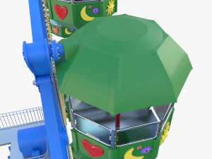 Animated ferris wheel v2 3D Model