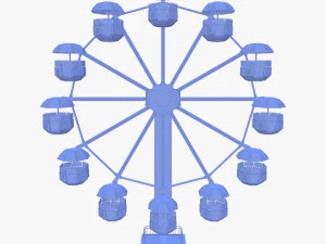 Animated ferris wheel v2 3D Model