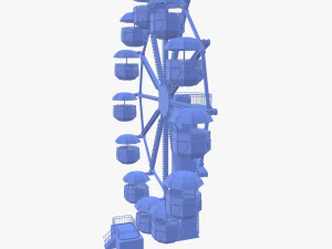 Animated ferris wheel v2 3D Model