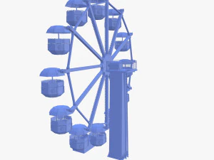 Animated ferris wheel v2 3D Model