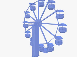 Animated ferris wheel v2 3D Model