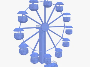Animated ferris wheel v2 3D Model