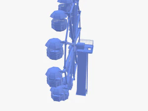 Animated ferris wheel v2 3D Model