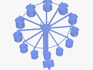 Animated ferris wheel v2 3D Model
